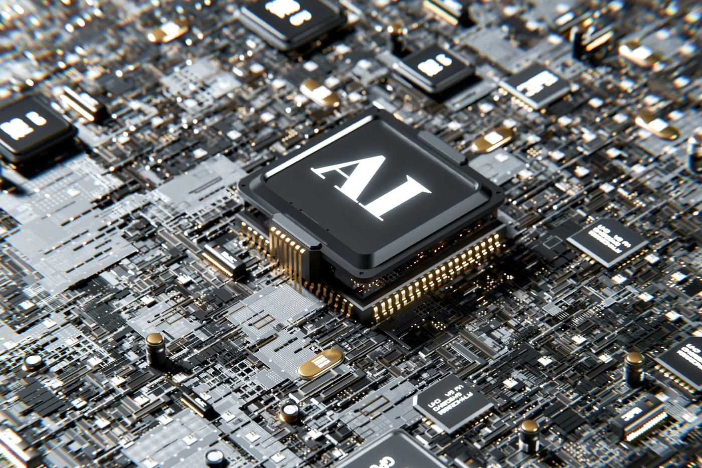 AI microprocessor chip representing artificial intelligence in supply chain management - Vietnam big semiconductor manufacturer.