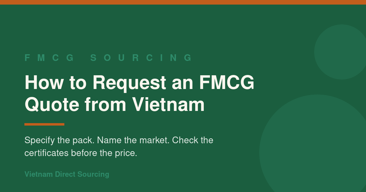 How to request an FMCG quote from Vietnam